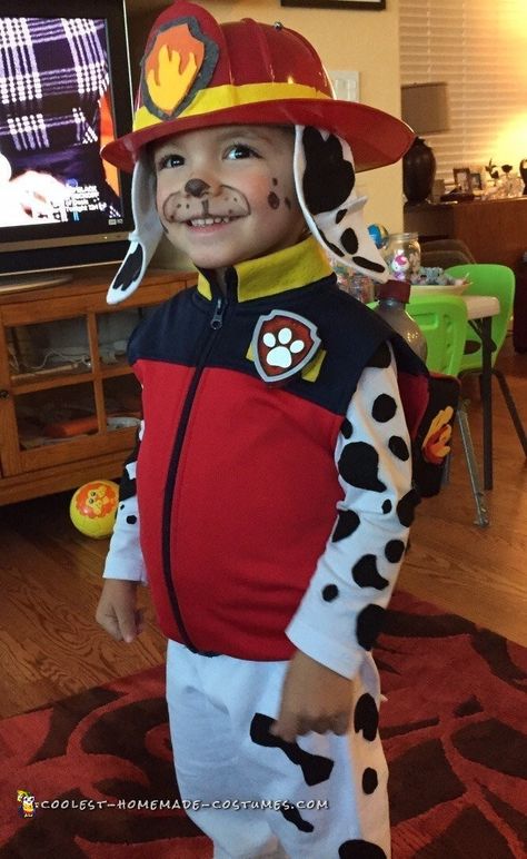 Paw Patrol Kostüm, Marshall Paw Patrol Costume, Marshall Halloween Costume, Paw Patrol Halloween Costume, Diy Paw Patrol, Marshall Costume, Diy Costumes Kids Boys, Paw Patrol Costume, Paw Patrol Marshall