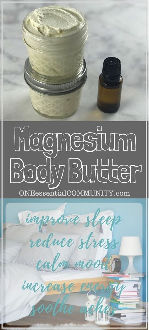 Magnesium Body Butter, Calm Mood, Homemade Body Butter, Diy Lotion, Homemade Lotion, Increase Energy, Homemade Bath Products, Diy Essential Oils, Diy Body