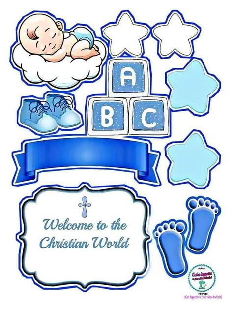 Christening Cake Topper Boy, Baby Boy Christening Cake, Christening Cake Girls, Disney Princess Cake Topper, Christening Cake Boy, Baby Boy Cake Topper, Photo Cake Topper, Baby Scrapbook Album