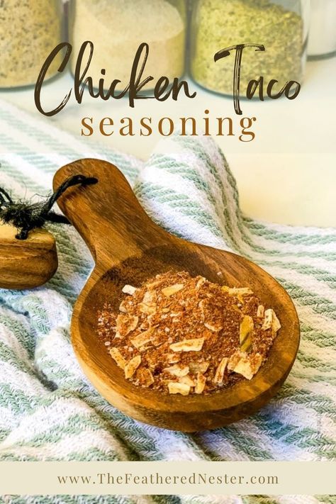 Chicken taco seasoning in a wooden saucer. Chicken Taco Seasoning Recipe, Chicken Taco Seasoning, Taco Seasoning Recipe, Seasoning Recipe, Chicken Taco, Homemade Tacos, Delicious Chicken, Chicken Tacos, Easy Family Meals