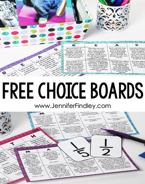 Math Choice Boards, Motivating Students, Jennifer Findley, Increase Motivation, Wilson Reading, Behavior Charts, Student Voice, Choice Board, Student Choice