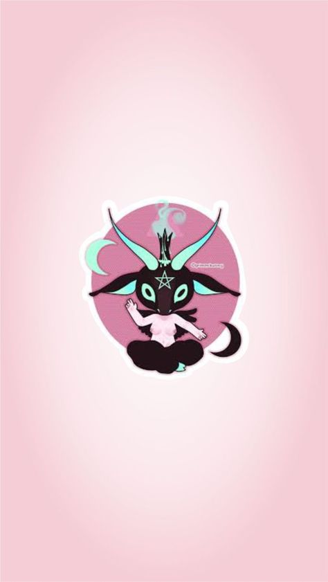 Cute Baphomet Wallpaper, Cute Satanic Wallpaper, Pastel Goth Wallpaper, Backgrounds Tumblr Pastel, Arte Grunge, Goth Wallpaper, Arte Punk, Gothic Wallpaper, Witchy Wallpaper