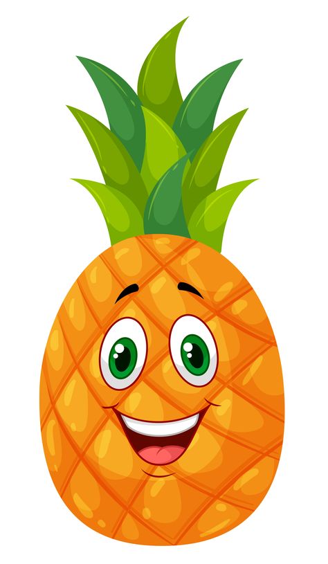 HAPPY PINEAPPLE CARTOON CHARACTER Fruits Cartoon Images, Fruits Cartoon, Pineapple Cartoon, Pineapple Pictures, Cartoon Pineapple, Pineapple Clipart, Apple Picture, Funny Cartoon Images, Happy Fruit