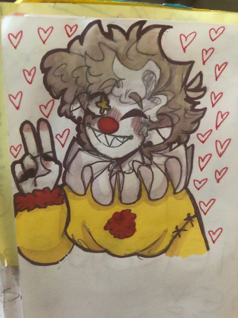 Clown Drawings Cute, Oc Doodle Page, Cartoon Clown Drawing, Clown Art Drawing, Free To Use Base Drawing, Clown Drawing, Kidcore Art, A Clown, Art Tools Drawing