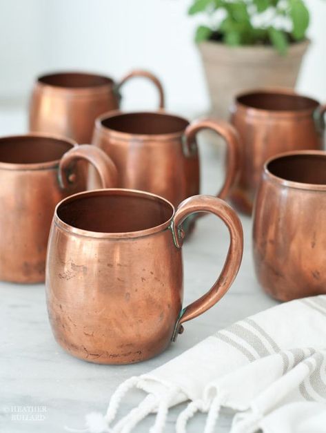 Mug Wall Rack, Coffee Mug Wall Rack, Copper Tea Kettle, Electric Tea Kettle, Copper Kettle, Copper Mugs, Rustic Farmhouse Kitchen, Copper Accents, Copper Pots