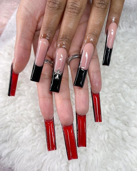 The Ultimate Nail Finesse😈🦄🍭’s Instagram photo: “Red bottoms anyone? #atx @atxnails #nailsofinstagram #houston #dallasnails #explore #explorepage #exploremore #redbottoms #louboutin…” Red Bottom Acrylic Nails, Louboutin Nails, Bottom Nails, Red Bottom Nails, La Nails, Long Acrylic Nails Coffin, Red Bottom, Long Square Acrylic Nails, Acrylic Nails Coffin