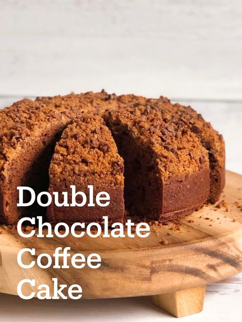 Chocolate Streusel Cake, Double Chocolate Coffee Cake, Ground Coffee Recipes, Chocolate Coffee Cake Recipes, Chocolate Coffee Cake, Chocolate Cake With Coffee, Sour Cream Coffee Cake, Sour Cream Cake, Favorite Dessert Recipes