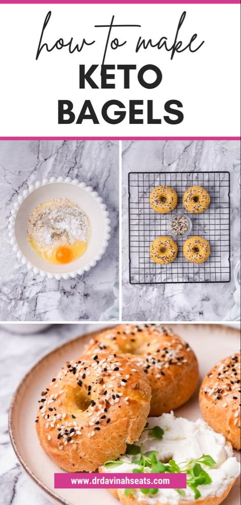 Steps to make keto bagel dough and topping Gluten Free Low Carb Bagels, Keto Bagel Recipe Easy, Keto Everything Bagels, Low Carb Everything Bagel Recipe, Keto Begal Recipe, Keto Greek Yogurt Bagels, Keto Bagel Recipe Greek Yogurt, Keto Everything Bagel Recipe, Low Carb Bagels Greek Yogurt