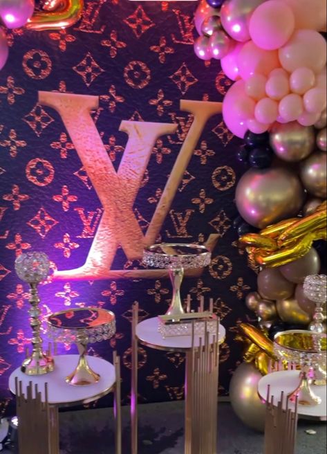 Louis Vuitton Birthday Party, Louis Vuitton Birthday, 68th Birthday, Birthday Extravaganza, 68 Birthday, Game Night Parties, 60th Birthday Party, Diy Dollar Store Crafts, Night Party