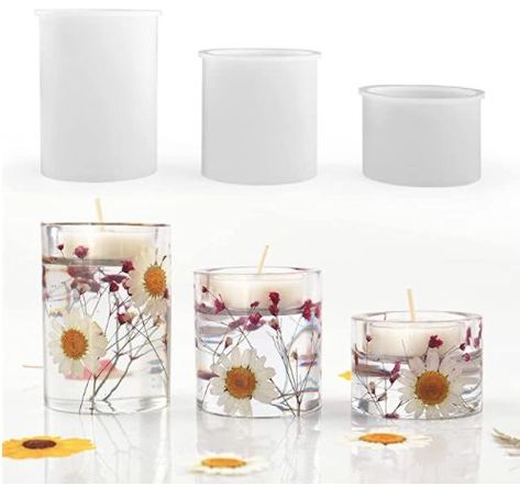 Cylinder Candles, Flameless Tea Lights, Party Home Decoration, Tea Candle Holders, Epoxy Resin Diy, Diy Resin Projects, Art & Craft Paint, Candle Holders Wedding, Tea Candles