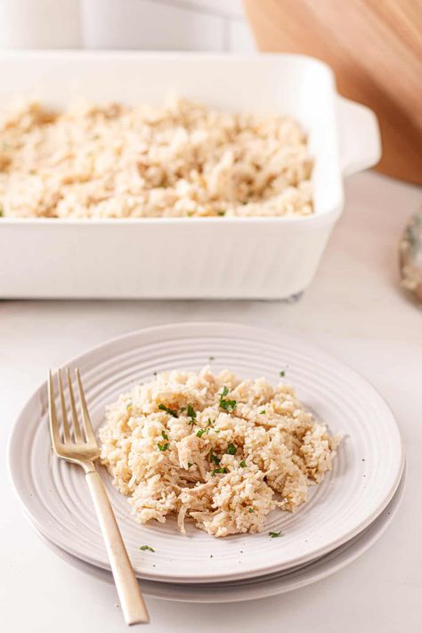 Dairy-Free Chicken and Rice Casserole - The Dairy-Free Menu Homemade Cream Of Chicken Soup, Homemade Cream Of Chicken, Foods To Cook, Chicken And Rice Casserole, Creamy Chicken And Rice, Dairy Free Soup, Chicken Rice Casserole, Dairy Free Cream, Homemade Almond Milk