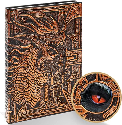 School Office Gifts, Dragon Journal, Magical Dragon, Dungeons And Dragons Gifts, Dragon Eyes, 3d Dragon, Papel Vintage, Leather Diary, Vintage Notebook