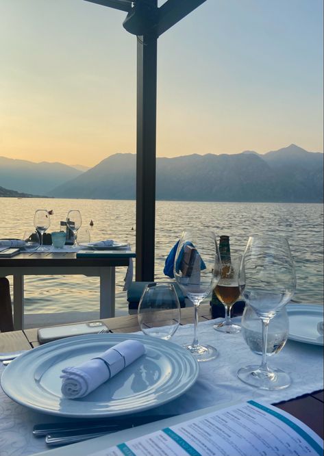 Montenegro Restaurant, Kotor Montenegro, Kotor Montenegro Photography, Montenegro Tivat, Sunset Restaurant, Montenegro Nature, Kotor Montenegro Old Town, Adriatic Sea, Gap Year