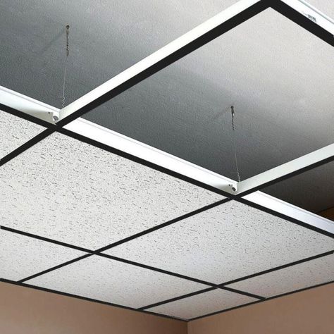 How To Install A Suspended Ceiling? - Engineering Discoveries Turkish Apartment, Bulkhead Design, Black Drop Ceiling, Draw A Room, Suspended Ceiling Tiles, Drop Ceiling Grid, Grid Ceiling, Fluorescent Light Fixture, Office Ceiling