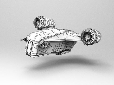 This show has really hooked me and the designs from ILM are incredible as per usual. I created this model based off of screen grabs and it's probably about 50% accurate. The detail in the actual model is insane. I will be including landing gear in a future update. Please do not sell or redistribute file or sell printed or casted ship. This file is for individuals to enjoy for FREE!! To state the obvious Star Wars is property of Disney and this is just fan art of my new favorite show. Razor Crest Ship, Mandalorian Razor Crest, The Razor Crest, Razor Crest, Crest Tattoo, Star Wars Ships Design, Space Ships Concept, Star Wars Background, Star Wars Room