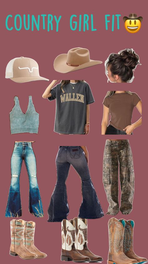 Girly Country Outfits, Cute Cowgirl Outfits, Casual Country Outfits, Girls F, Southern Outfits, Western Wear Outfits, Hipster Outfits, Cowgirl Outfits, Girl Fits