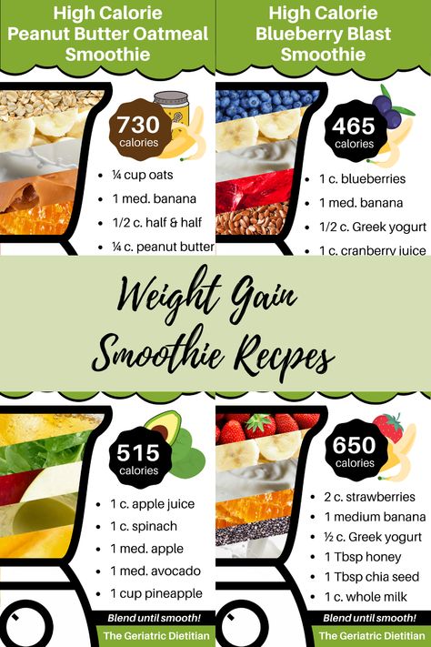 High Cal Smoothie, High Calorie Breakfast Smoothie, Weight Gaining Smoothies Woman, Smoothie Recipes To Gain Weight Easy, 1000 Calorie Smoothie, High Calorie Recipes To Gain, Smoothie To Gain Weight Recipes, Smoothies To Gain Weight Recipes, Weight Gain Smoothie For Kids