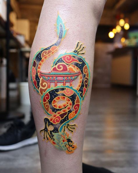 A Korean Artist Creates Enigmatic Tattoos That Tell a Whole Story When You Look Closer Tattoo Line Art, Korea Tattoo, Temple Tattoo, Korean Tattoo Artist, Earth Tattoo, Korean Tattoos, Line Art Tattoos, Desenho Tattoo, Fine Line Tattoos