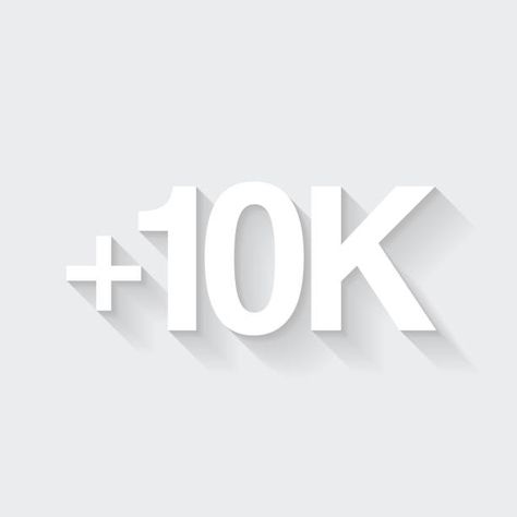 ✅ +10K, +10000, Plus ten thousand. Icon with long shadow on blank background - Flat Design Clip Art Vector Royalty Free Blank Background, Long Shadow, Ten Thousand, Flat Design, Vimeo Logo, Gaming Logos, Royalty, Royalty Free, Tech Company Logos