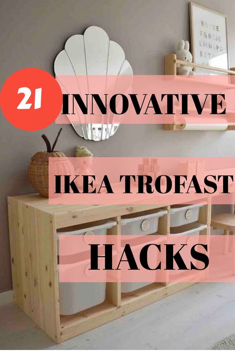 Discover creative tips and tricks to maximize your home's storage with these inventive Ikea Trofast organization solutions. Effortlessly transform your space into a clutter-free oasis with these clever hacks and elevate the functionality of your living area. Simplify your daily routine by implementing these smart ideas that will revolutionize the way you organize and declutter your home. Smart Storage Hacks, Trofast Organization, Ikea Trofast Makeover, Ikea Trofast Living Room, Ikea Playroom Organization, Playroom Ikea, Best Diy Ikea, Trofast Diy, Platsa Ikea Hack