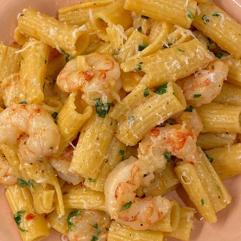 Creamy Lemon-y Pasta with Red Argentine Shrimp Argentine Shrimp Recipe, Argentinian Shrimp Recipe, Argentine Shrimp, Vodka Penne Pasta, Argentine Red Shrimp, Lemon Butter Shrimp, Seafood Dip, Vodka Pasta, Parmesan Pasta