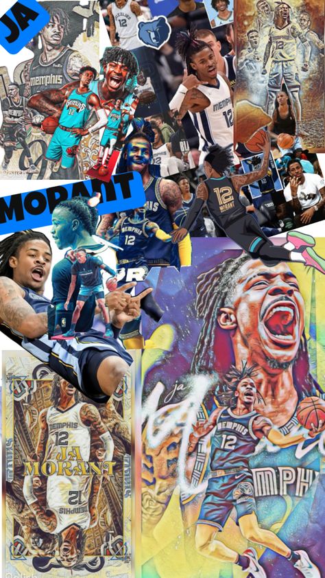 Nba Wallpapers Ja Morant, Ja Morant Wallpaper Iphone, Ja Morant Wallpaper, Ja Morant Style, Basketball Motivation, Nba Wallpapers, Swag Cartoon, Boys Wallpaper, Ipad Wallpaper