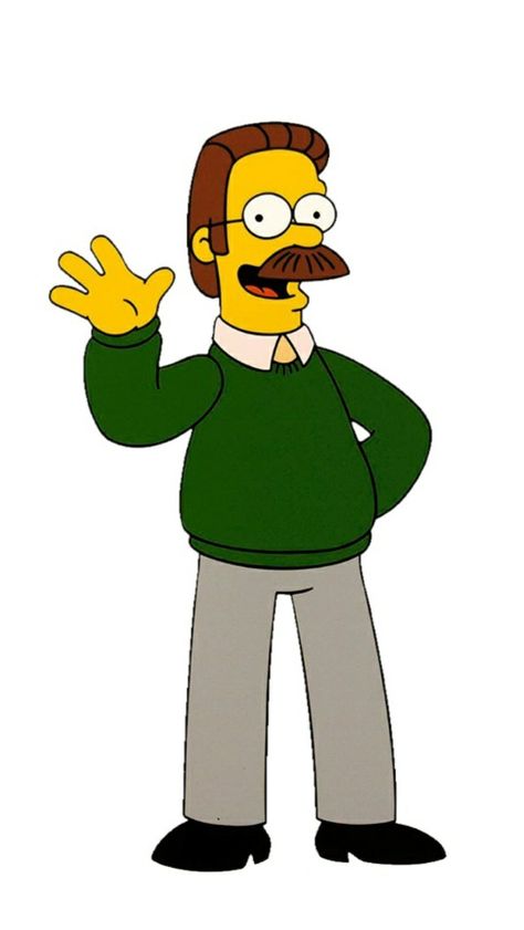 Simpsons Character Design, Simpson Characters, The Simpsons Characters, King Josiah, Ned Flanders, Rocks Painting, Simpsons Characters, American Cartoons, The Simpson