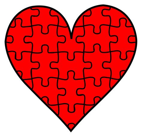 Puzzle Piece Clip Art Free - Cliparts.co Puzzle Heart Craft, Heart Map Writing, Heart Puzzle Template, Blank Puzzle Pieces Template, My Heart Puzzle, Puzzle Clipart, Puzzle Valentine, Social Studies Maps, Heart Jigsaw Puzzle