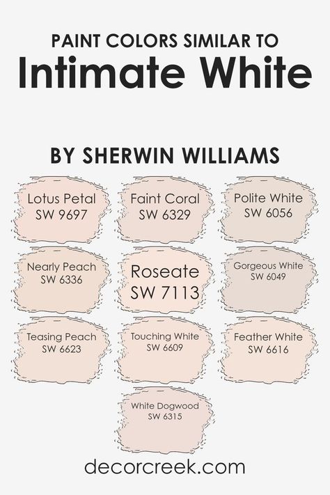 Colors Similar to Intimate White SW 6322 by Sherwin Williams Intimate White, Trim Colors, Warm Undertone, White Feathers, Coordinating Colors, Sherwin Williams, Paint Color, Natural Texture, Design Elements