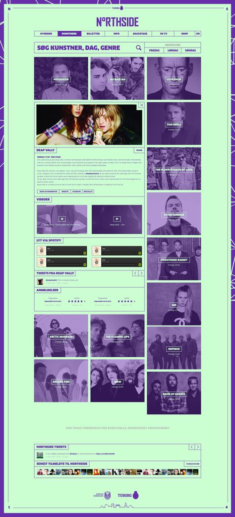 Northside 2014 - #Website #design by Morten Lybech via Behance Unique Website Design, Unique Web Design, Web Design Ux Ui, 2014 Music, Web Inspiration, Web Layout Design, Ux Web Design, Festival Design, Web App Design