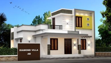 1026 Sq Ft 3BHK Single Storey Beautiful House and Plan, 15 Lacks - Home Pictures Bedroom Low Budget, Traditional Kerala House, Modern Contemporary House Design, Budget Home Design, Barn Dominium, Indian House Plans, Stairs In Living Room, Modern Contemporary Homes, Kerala House