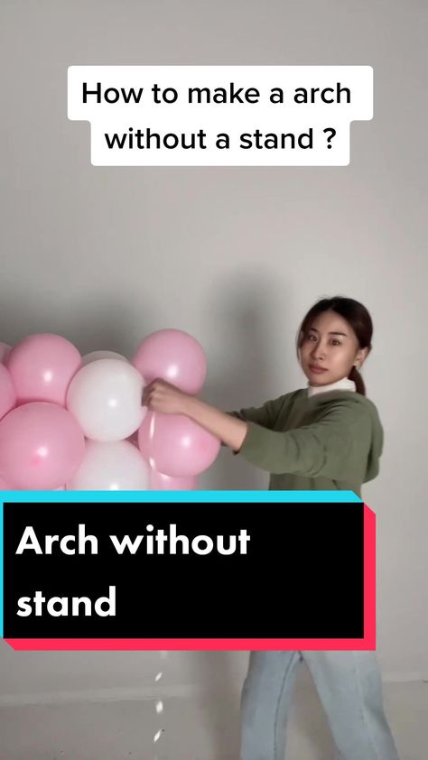 How To Make Balloon Arch Without Stand, Balloon Arch Tricks, Freestanding Balloon Arch, Free Standing Balloon Arch, Balloon Arch With Stand, Free Standing Balloon Garland, Ballon Arch Design, Balloon Arch Without Stand, Diy Balloon Arch Stand