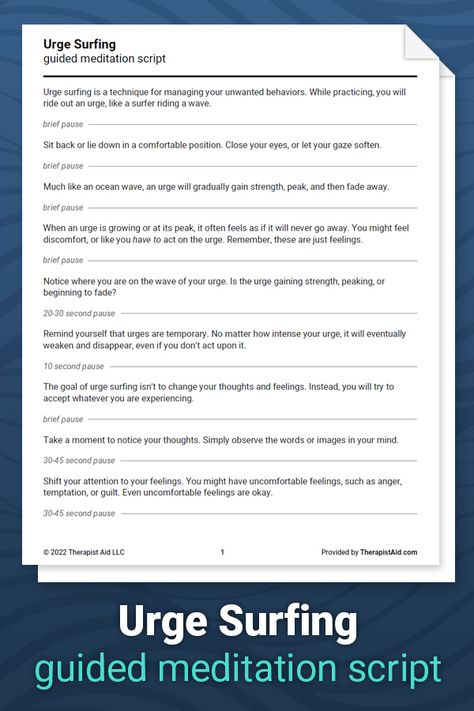 Urge Surfing, Clinical Hypnotherapy, Therapeutic Techniques, Counselling Resources, Emotional Outbursts, Therapy Goals, Dbt Therapy, Therapeutic Recreation, Distress Tolerance