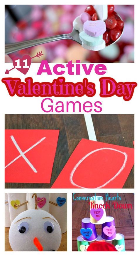 Over 11 Active Valentine's Day games for the classroom. Perfect for at home or school parties! www.kidfriendlythingstodo.com 5th Grade Valentine Party Games, Minute To Win It Games For Kids Valentines, Elementary Valentines Party Games, Valentines Day Minute To Win It, Easy Valentine Games For Preschoolers, Preschool Valentines Party Games, Fun Valentines Games For Kids, Minute To Win It Games Valentines Day, Valentine Minute To Win It For Kids