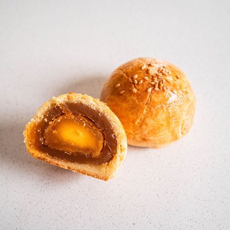 Easy Mooncakes recipe on Food52 Easy Mooncake, Mooncakes Recipe, Chinese Pastries, Salted Egg Yolk, Average Home, Sweet Pastry, Red Bean Paste, Salted Egg, Red Bean