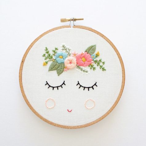 Embroidery Pattern Floral, Sleepy Face, Basic Hand Embroidery Stitches, Digital Embroidery Patterns, Hand Embroidery Patterns Flowers, Floral Embroidery Patterns, Basic Embroidery Stitches, Embroidery Stitches Tutorial, Embroidery Patterns Vintage