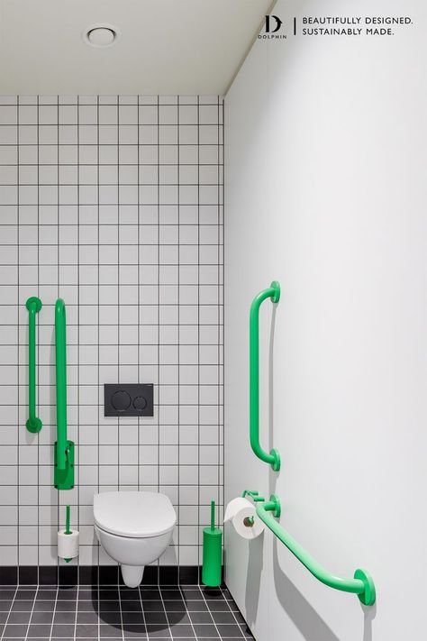 Accessible Toilet, Ada Toilet, Accessibility Design, Disabled Bathroom, Healthcare Interior Design, Commercial Toilet, Toilette Design, Medical Health Care, Accessible Bathroom