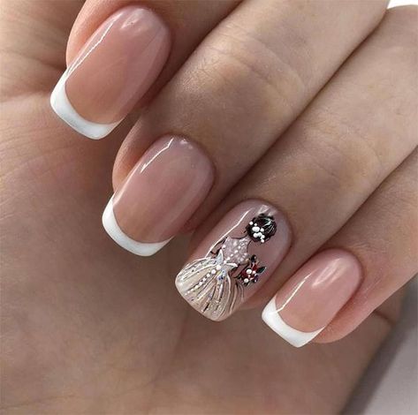 Nail Fashion Trends, Burgundy Nail Designs, Ballerina Nails Designs, Pink Manicure, Ombre Acrylic Nails, Wedding Nails For Bride, Wedding Nails Design, Nail Art Wedding, Bride Nails