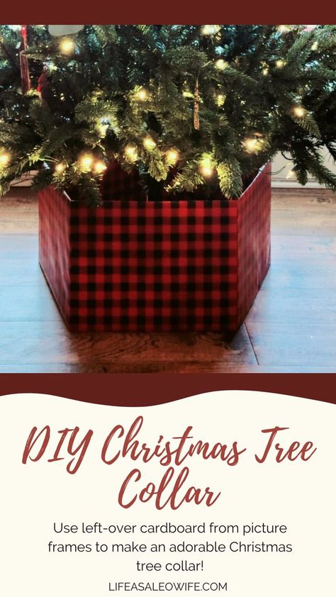 Diy Christmas Tree Collar, Christmas Tree Base Cover, Easy Diy Christmas Tree, Christmas Tree Collar, Only Picture, Christmas Tree Base, Leo Wife, Christmas Tree Box, Diy Christmas Village