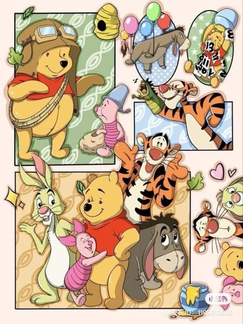 Hope Video, Pooh Pictures, Winnie The Pooh Cartoon, Disney Canvas Art, Winnie The Pooh And Friends, Whimsical Art Journal, الفن الرقمي, Disney Canvas, Winnie The Pooh Pictures