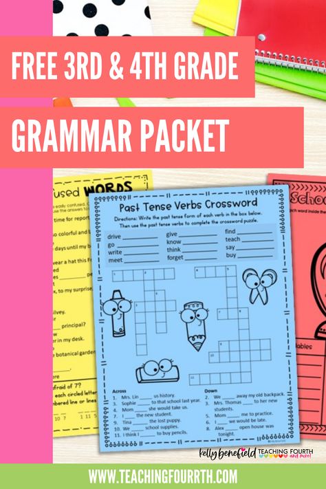 Boost Your Child's Grammar Skills with These FREE 4th Grade Worksheets! Get ready to take grammar practice to the next level with these exciting and engaging worksheets! Packed with 26 fun pages, these free printables are designed to help your 3rd or 4th graders review and master essential grammar concepts. From parts of speech to sentence structure, your students will have a blast sharpening their language skills. Don't miss out on this fantastic resource - download and print today! 3rd Grade Language Arts Worksheets Free Printable, Grade 4 Grammar Worksheets, 3rd Grade Worksheets Free Printable, 4th Grade Worksheets Free Printables, 4th Grade Worksheets, Grammar Workbook, Phonics Worksheets Free, Grammar Review, Ela Worksheets