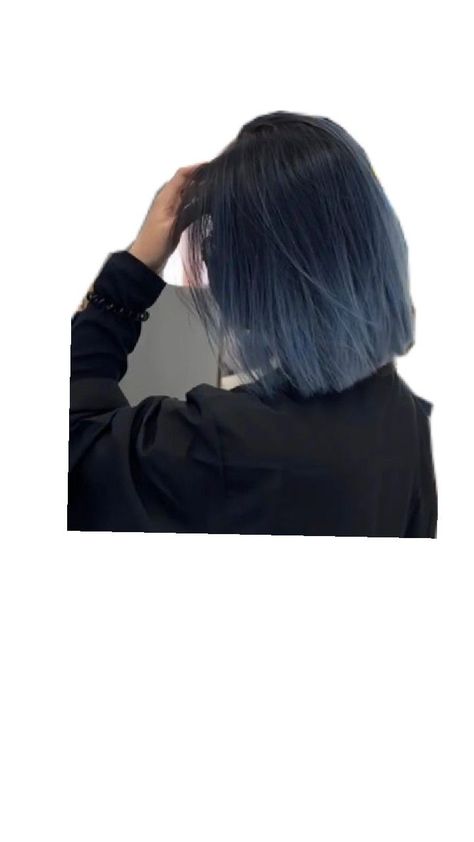 Black To Blue Hair, Blue Gradient Hair, Dark Blue Gradient, Hair Dye Tips, Gradient Hair, Blue Gradient, Hair Dye, Hair Styling, Blue Hair