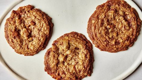 Pecan Brittle Cookies, Pecan Brittle, Dessert Person, Claire Saffitz, Pecan Cookie, Toffee Bits, Holiday Cookie, Toasted Pecans, Baking Mat