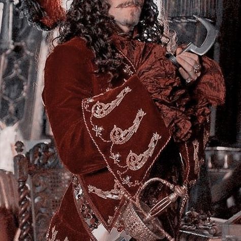 Red Pirate Aesthetic, Captain Hook Aesthetic, Hook Aesthetic, James Hook, Pirate Aesthetic, Harry Hook, Eugene Smith, Jason Isaacs, Disney Aesthetic