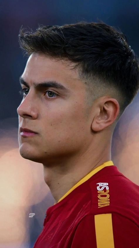 Gavi Haircut Fade, Paulo Dybala Haircut, Dybala Hairstyle, Football Haircut, Dybala Haircut, Footballer Hairstyles, Clothes From The 90s, Crew Cut Men, Low Fade Haircut Men's