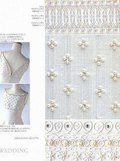 Haute Couture Beads Motif 100 - Japanese Bead Embroidery Stitch Pattern Book - Keiji Tagawa - B395-20 | Flickr - Photo Sharing! Couture Beading, Tambour Beading, Haute Couture Embroidery, Pola Manik, Pearl Embroidery, Tambour Embroidery, Beads Embroidery, Motifs Perler, Embroidery Stitch