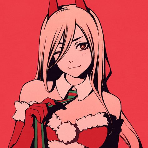 Power Halloween Icon, Power Christmas Icon, Makima Christmas Pfp, Power Chainsaw Man Christmas, Power Christmas Pfp, Christmas Pfp Discord, Chainsaw Man Christmas Pfp, Anime Christmas Icons Aesthetic, Power Gif Chainsawman