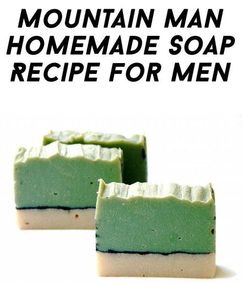 Mens soap recipe with printable labels. How to make homemade mens soap for DIY Christmas gifts for men and stockings stuffers this holiday season. This natural Mountain Man Homemade Detox Soap Recipe is made with French green clay and scented with The Perfect Man fragrance oil. It even comes with free printable labels for gifting to your favorite guy on special occasions or just because! I love these handmade artisan soaps for DIY holiday gifts for him. DIY mens Christmas gift ideas. #diygifts Homemade Soap Recipe, Natural Mountain, Savon Diy, Homemade Detox, Soap Making Recipes, Diy Kosmetik, Mens Soap, Soap Recipe, Soap Making Supplies