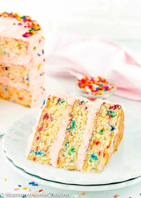 Egg Free Funfetti Cake, Eggless Funfetti Cake, Eggless Birthday Cake Recipe, Funfetti Cake From Scratch, Eggless Cake Recipes, Funfetti Recipes, Eggless Orange Cake, Cakes 2023, Funfetti Cake Recipe