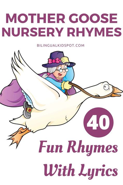 40+ Best Mother Goose Nursery Rhymes List With Lyrics Mother Goose Nursery Rhymes, Nursery Rhymes Poems, Best Nursery Rhymes, Rhymes Lyrics, Mother Goose Nursery, Nursery Rhymes Lyrics, Nursery Rhymes Preschool, Goose Nursery, Songs For Toddlers